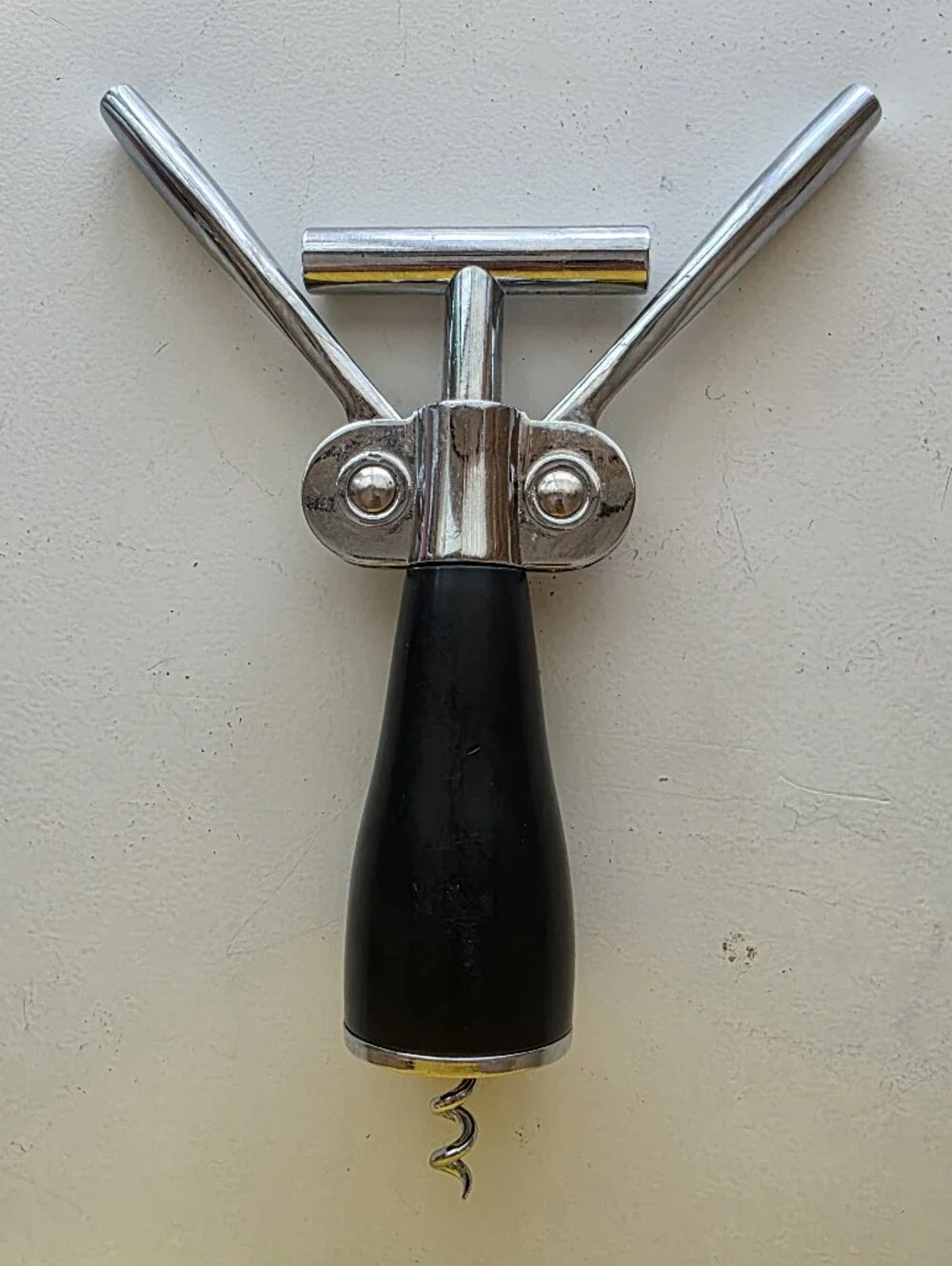 Cuisinart Corkscrew Wine Bottle Winged Opener Black Chrome Lever Cork Remover